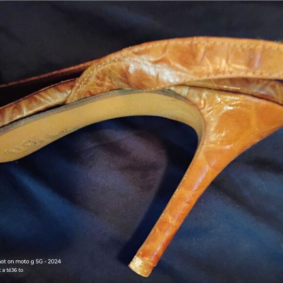 Fantasy Collection Lola Lizard Skin Slingback Heels - Picture 10 of 10